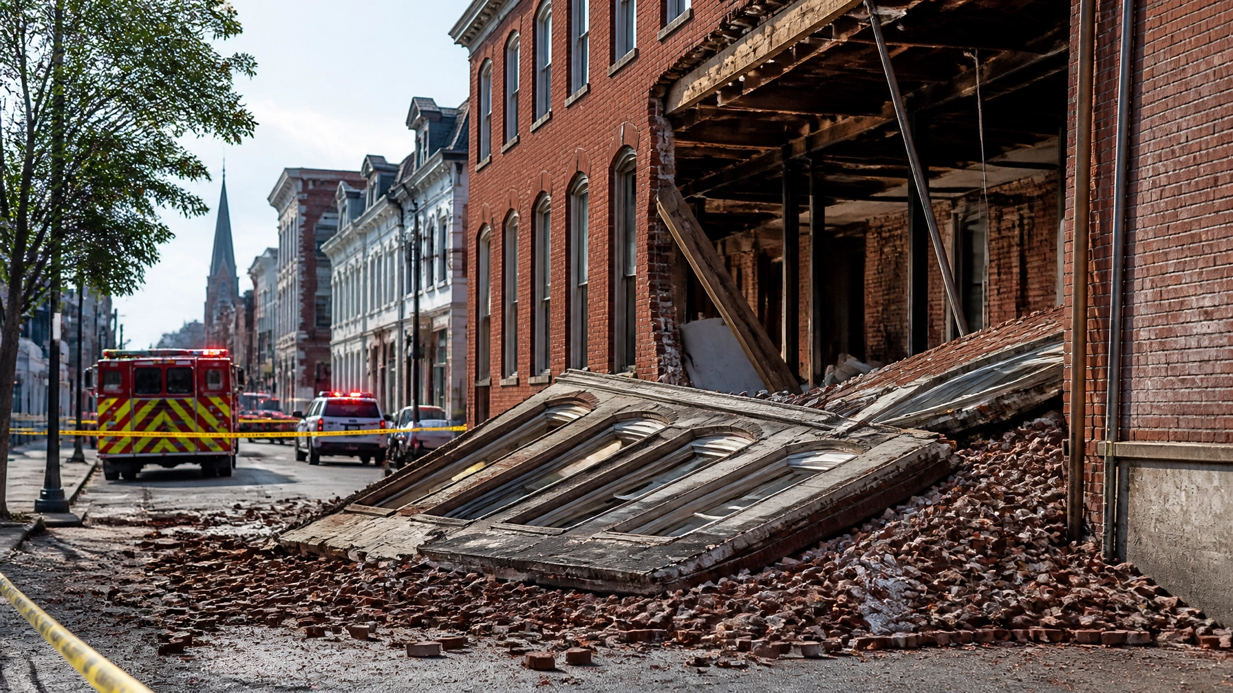 Building Under Renovation Partially Collapses in Albany’s Warehouse District : No Injuries Reported